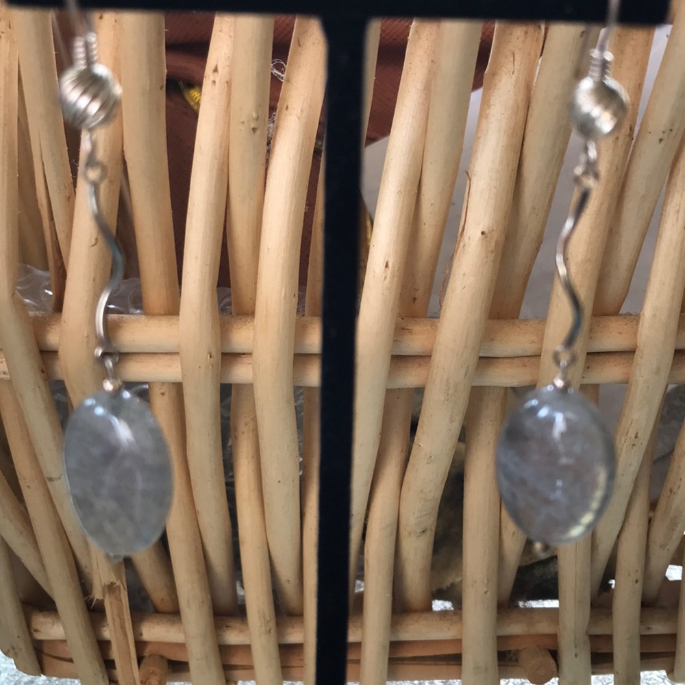 Earrings - Sterling Silver - Labradorite - Boho.